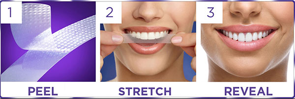 Các bước sử dụng miếng dán trắng răng Crest 3D White
