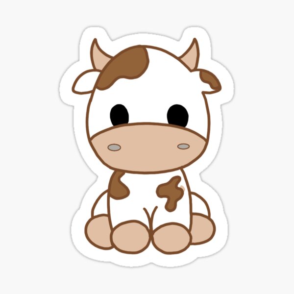 Hình sticker bò sữa cute - Kỷ Nguyên Làm Đẹp