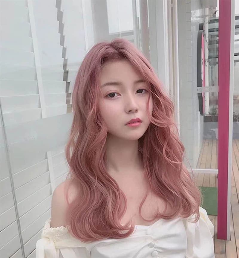 Nhuộm tóc hồng nâu 2020