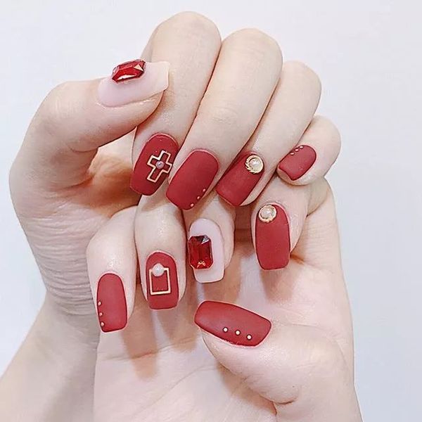 Móng tay giả đẹp làm nail 💖kèm keo💖 / R021-040/ | Shopee Việt Nam