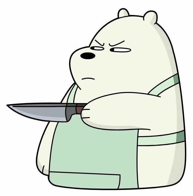 Avatar gấu trắng cầm dao ngầu sẽ khiến bạn cảm thấy tự tin và quyết liệt. Hãy xem hình để thưởng thức nét đẹp mạnh mẽ của loài gấu trắng.
