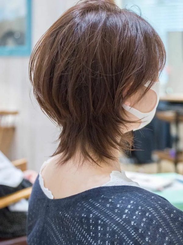 Tóc mullet phái nữ loại Nhật Bản phái nữ tính đem phần đuôi dài