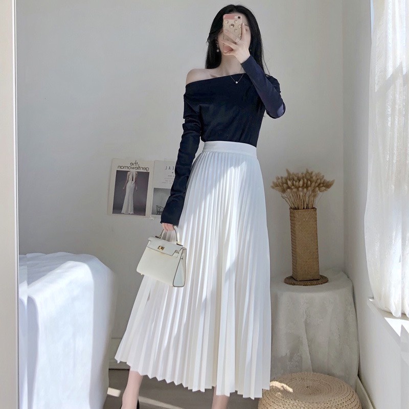Những mẫu chân váy xếp ly dáng dài cho bạn gái nữ tính và thêm phần gợi cảm   Thời trang  Việt Giải Trí